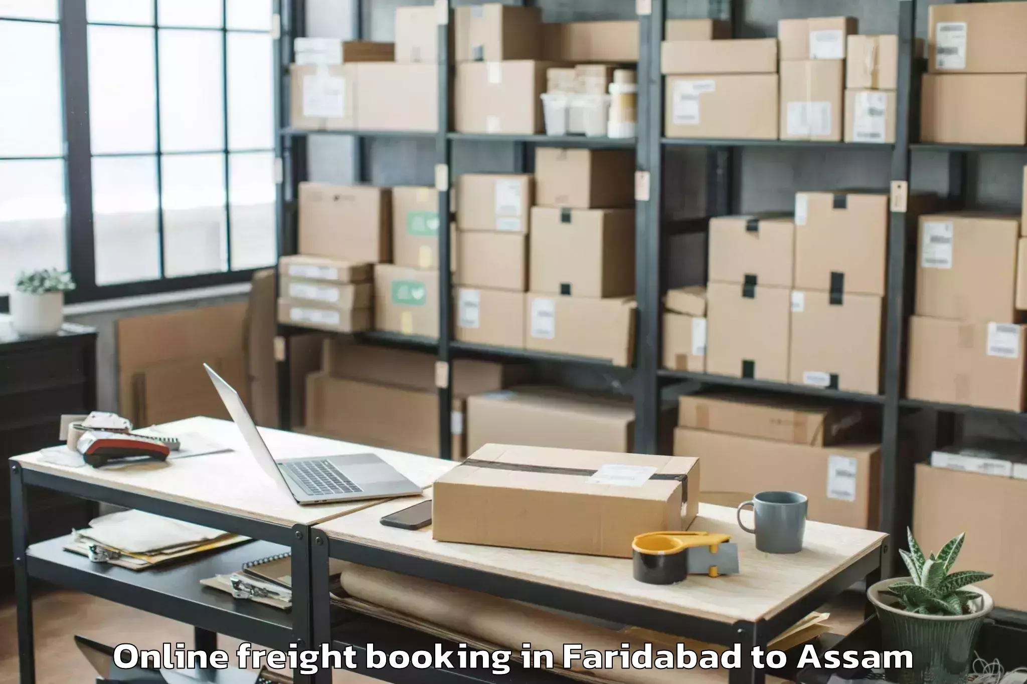 Efficient Faridabad to Lumding Rly Colony Online Freight Booking